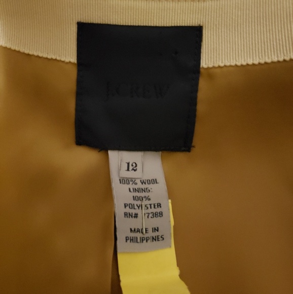 J. Crew Tan Wool Blazer Size 12 - Picture 5 of 7